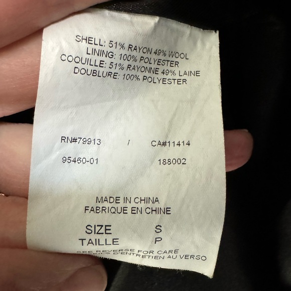 Motherhood Maternity Wool Blend, Fully Lined Peacoat Size Small - Picture 4 of 4